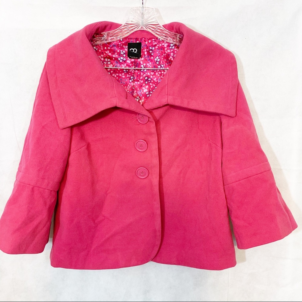 23rd ST Pink Crop Bell Sleeve Coat